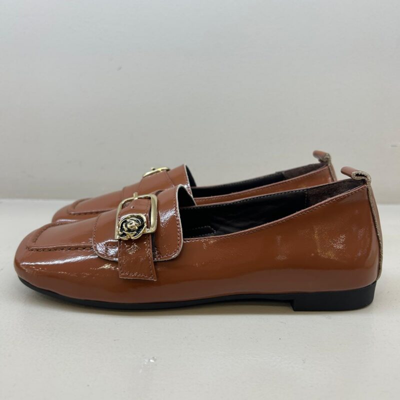 SAPATO VERNIZ CAMEL
